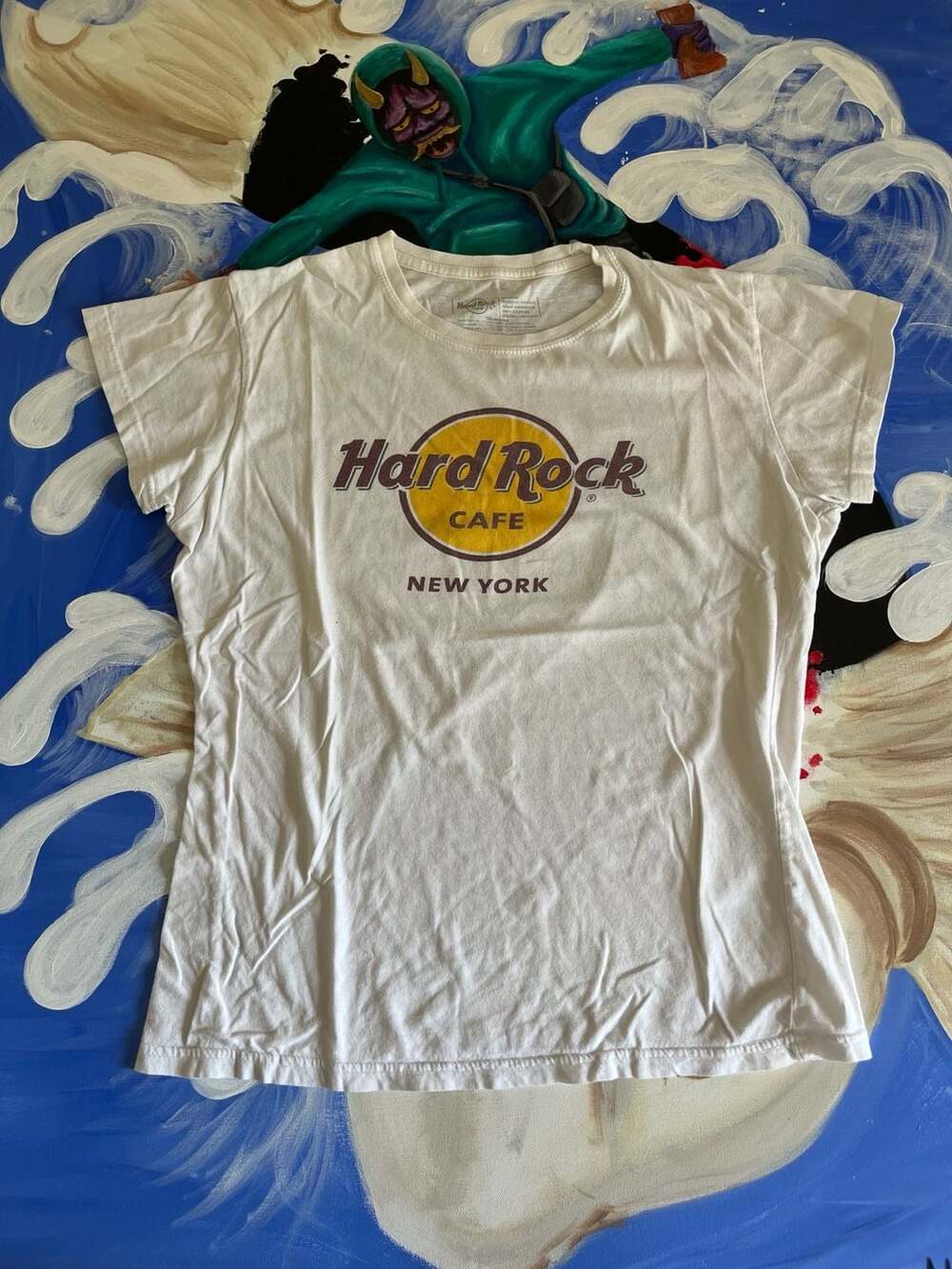 Hard Rock Cafe New York White Crewneck Graphic T-Shirt